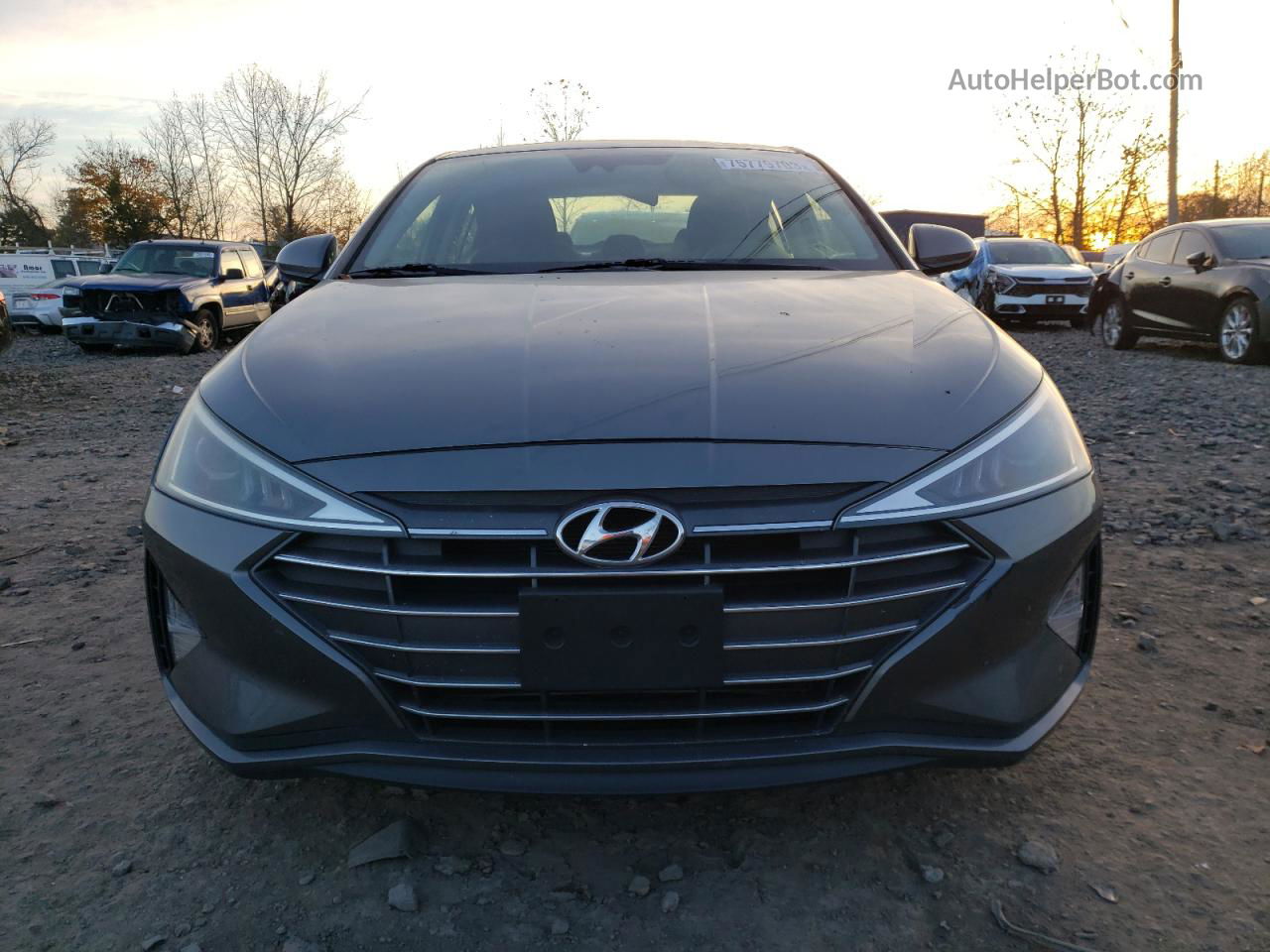 2019 Hyundai Elantra Sel Gray vin: 5NPD84LF5KH405178