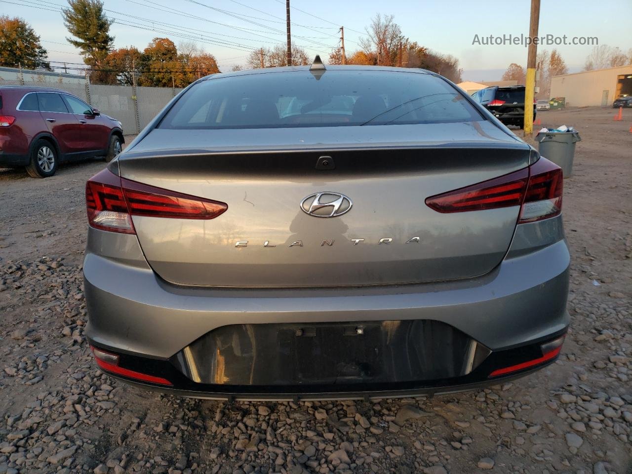 2019 Hyundai Elantra Sel Gray vin: 5NPD84LF5KH405178