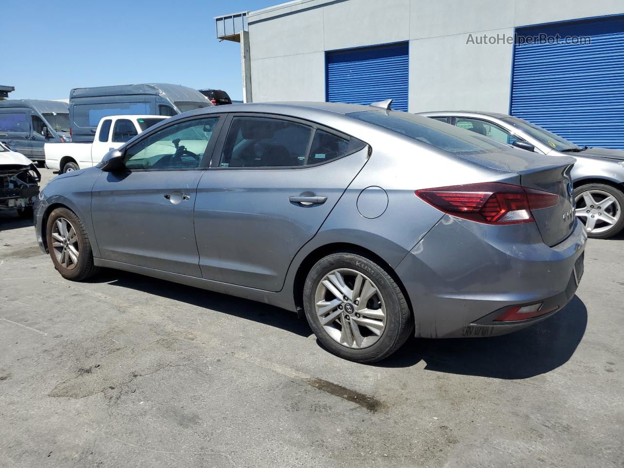 2019 Hyundai Elantra Sel Gray vin: 5NPD84LF5KH407934