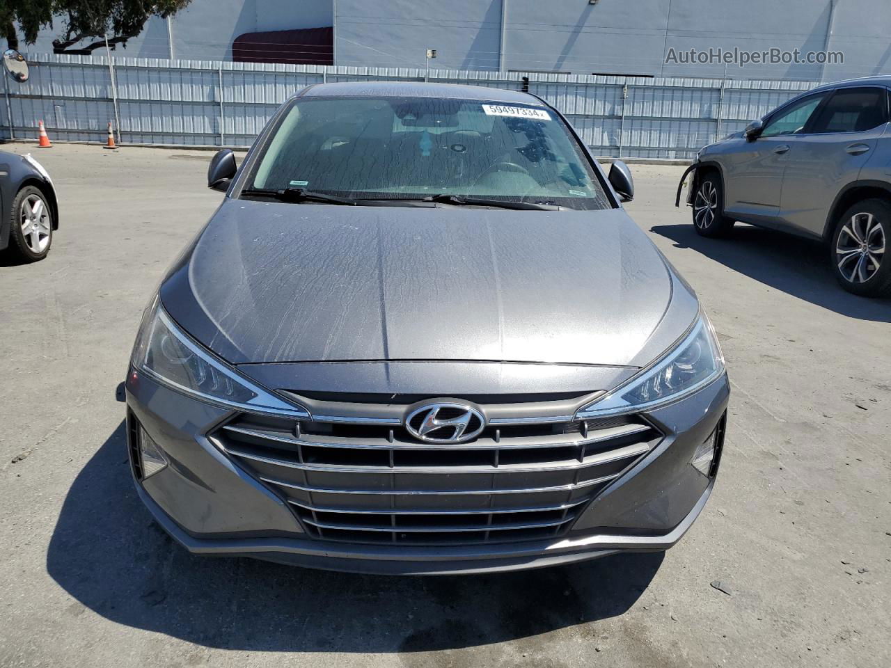 2019 Hyundai Elantra Sel Gray vin: 5NPD84LF5KH407934