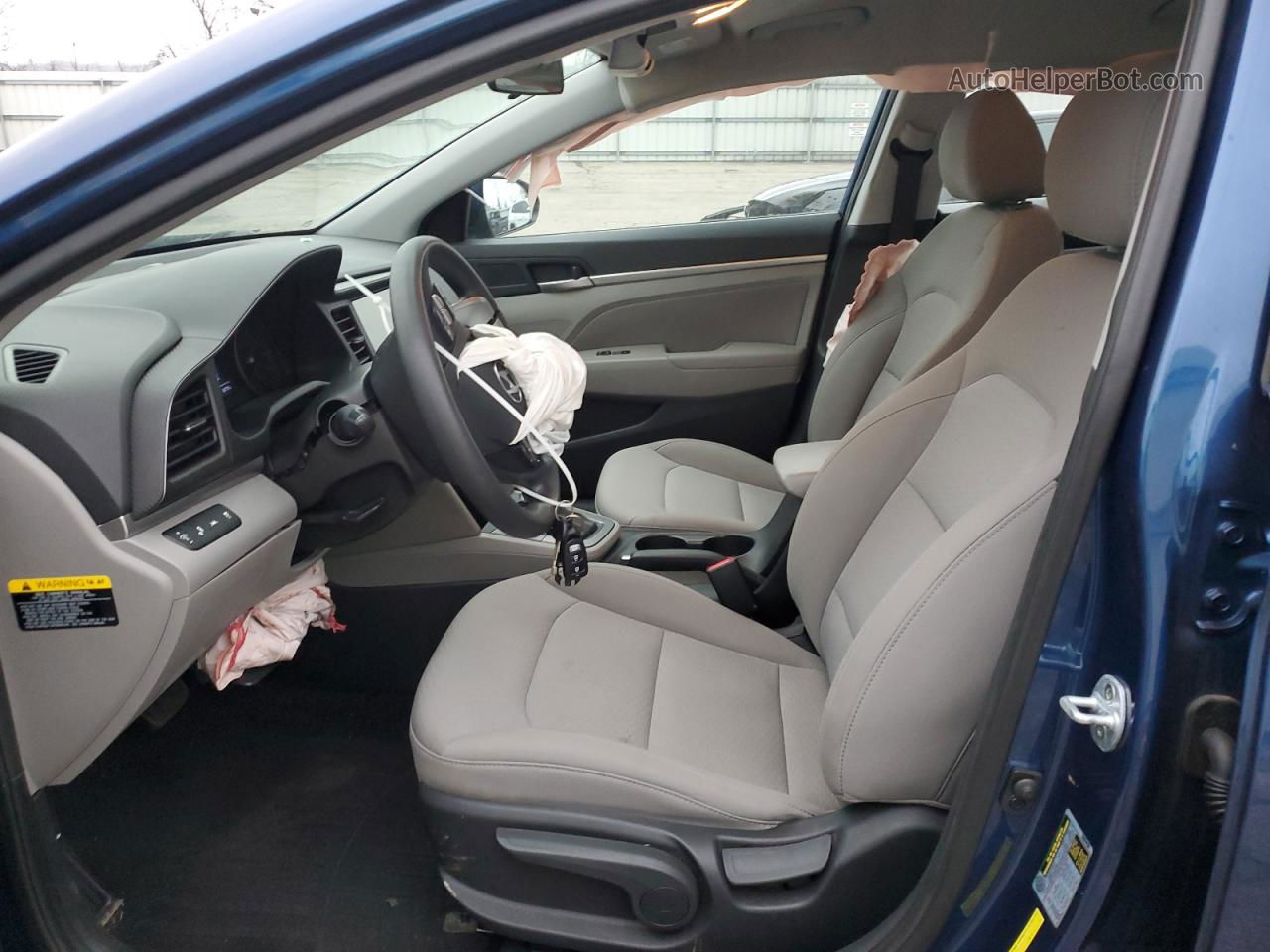 2019 Hyundai Elantra Sel Синий vin: 5NPD84LF5KH414916