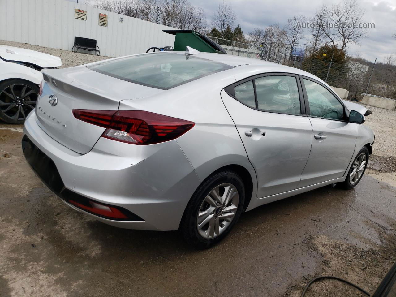 2019 Hyundai Elantra Sel Silver vin: 5NPD84LF5KH417542