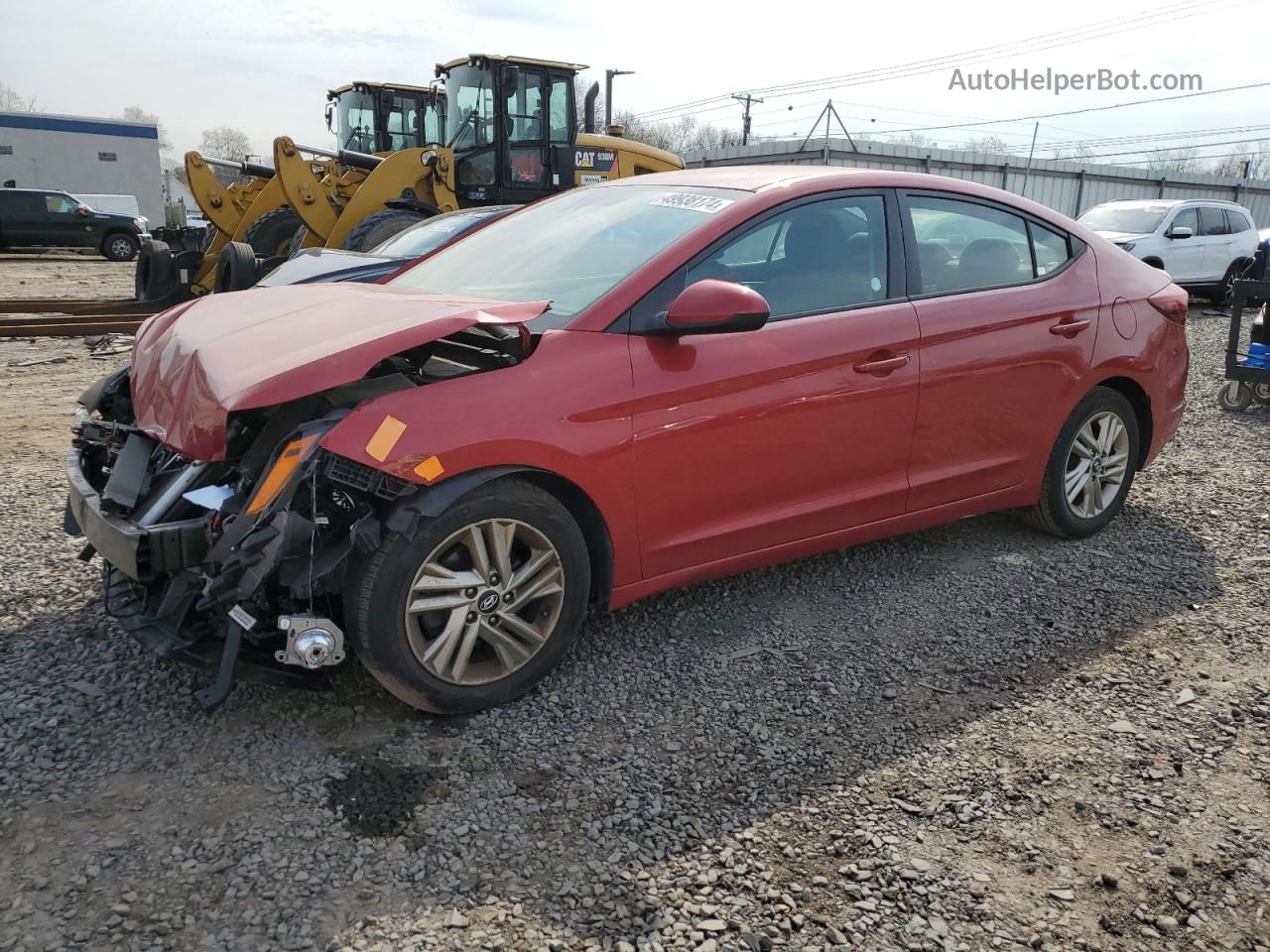 2019 Hyundai Elantra Sel Темно-бордовый vin: 5NPD84LF5KH470757