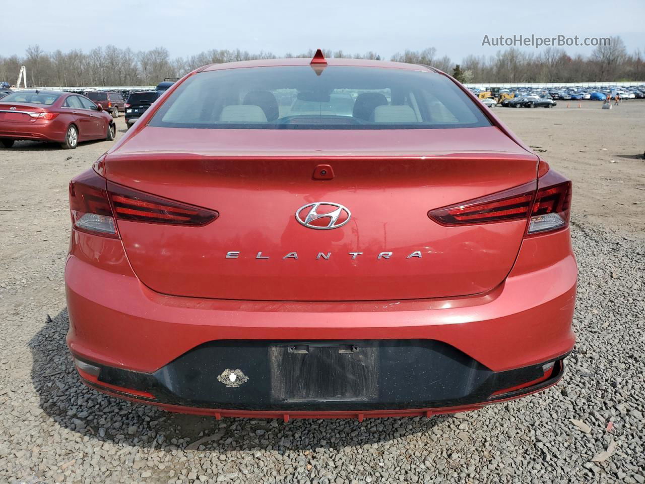 2019 Hyundai Elantra Sel Темно-бордовый vin: 5NPD84LF5KH470757