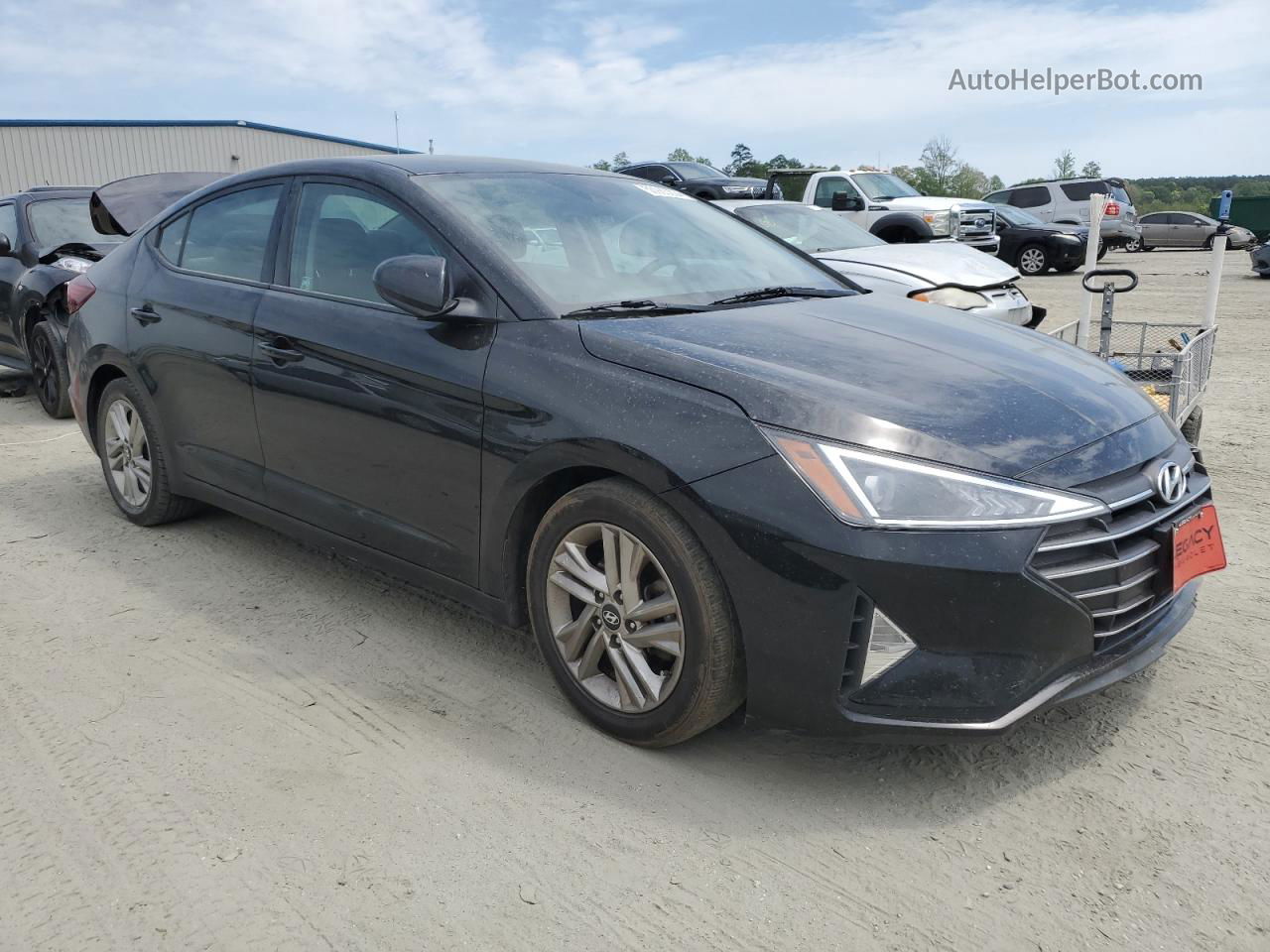 2019 Hyundai Elantra Sel Black vin: 5NPD84LF5KH481077