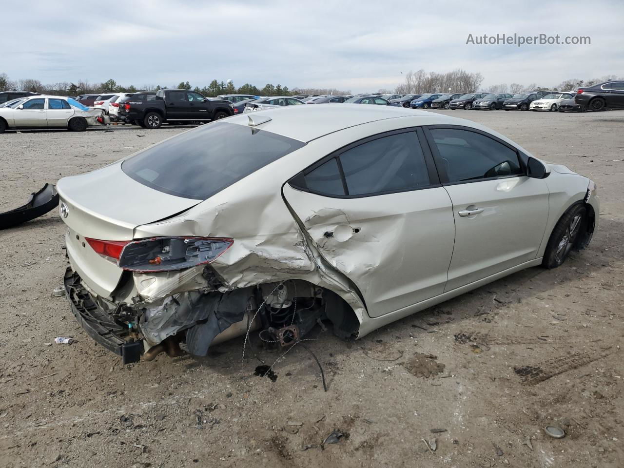 2017 Hyundai Elantra Se Beige vin: 5NPD84LF6HH033620