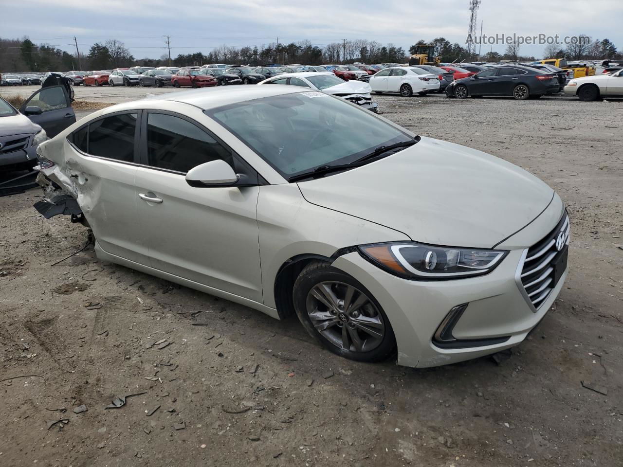 2017 Hyundai Elantra Se Beige vin: 5NPD84LF6HH033620