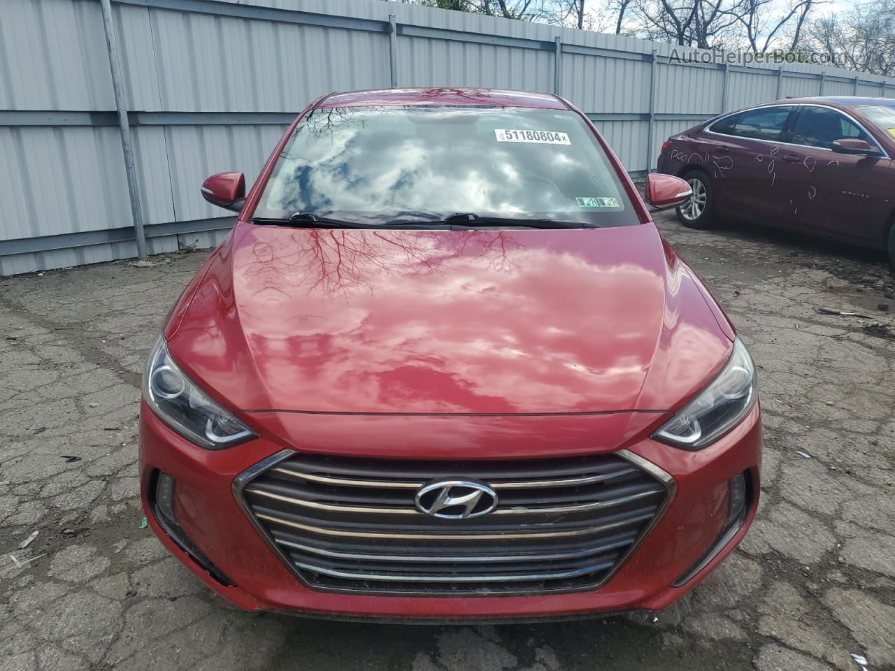 2017 Hyundai Elantra Se Red vin: 5NPD84LF6HH052765