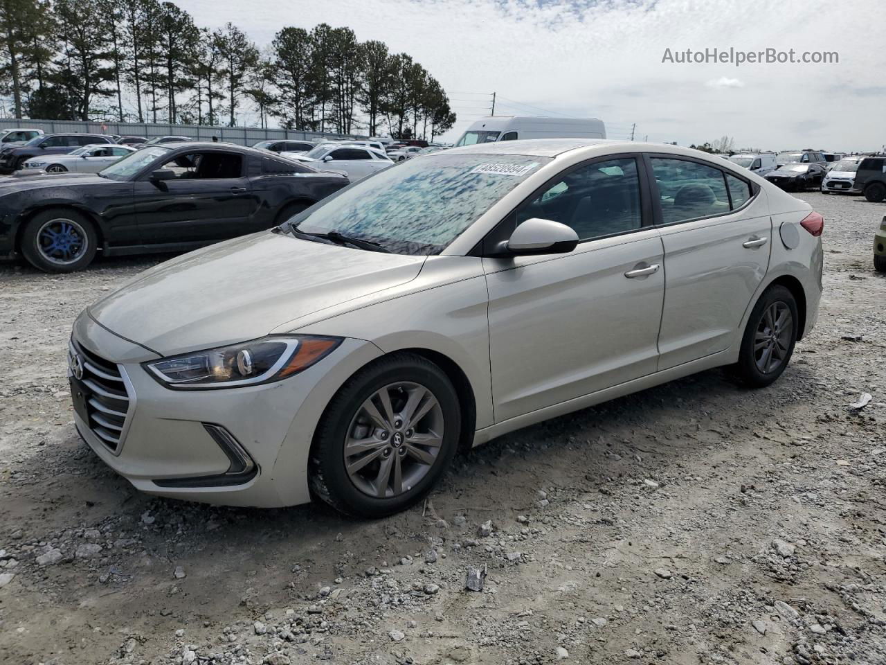 2017 Hyundai Elantra Se Серебряный vin: 5NPD84LF6HH061613