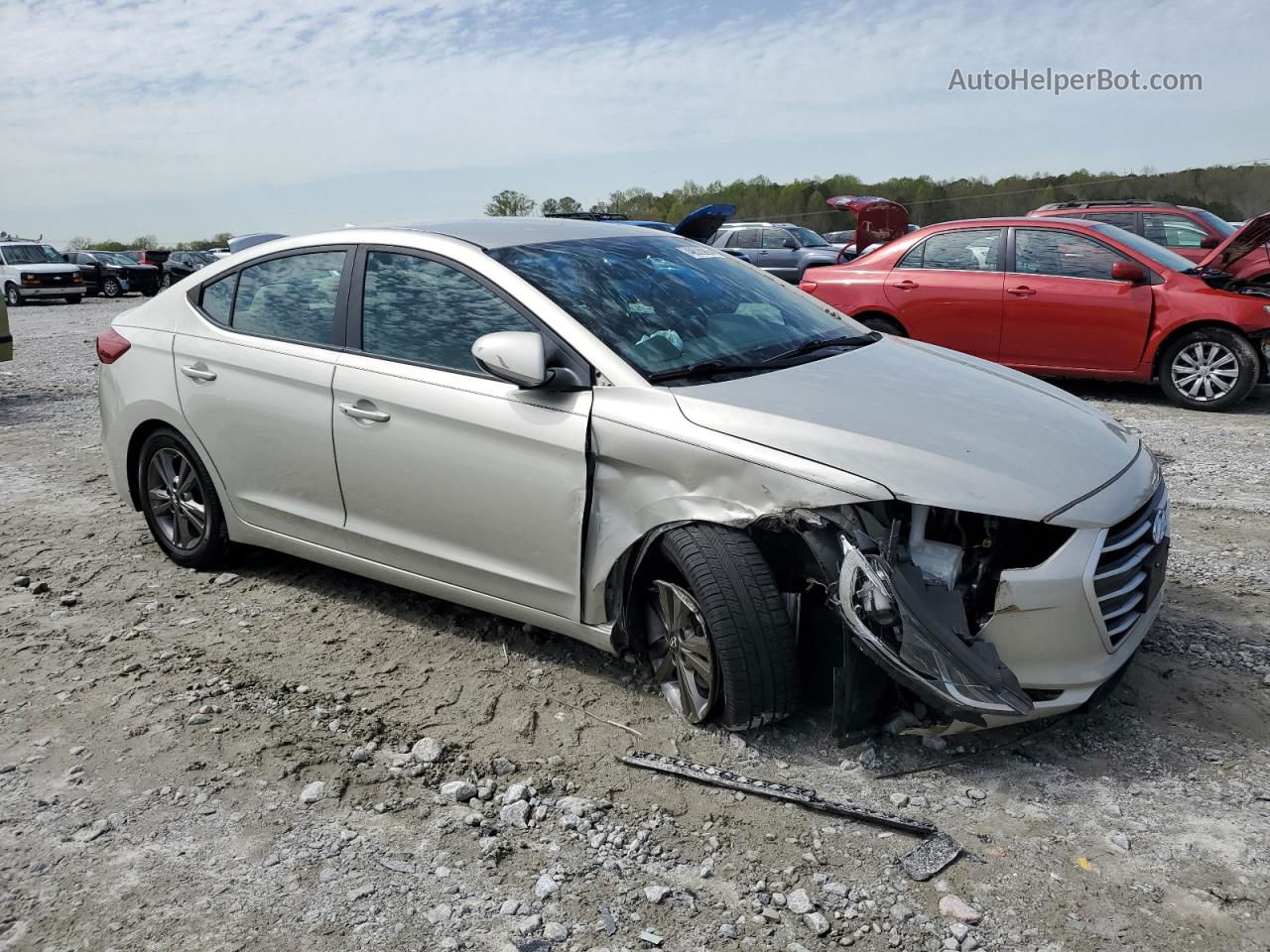 2017 Hyundai Elantra Se Серебряный vin: 5NPD84LF6HH061613