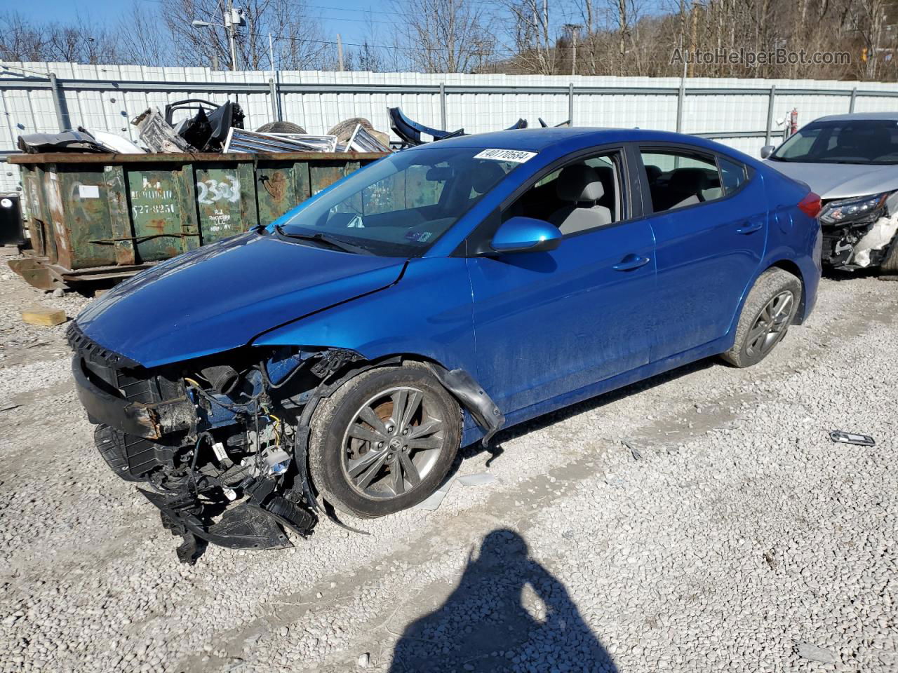 2017 Hyundai Elantra Se Blue vin: 5NPD84LF6HH071462