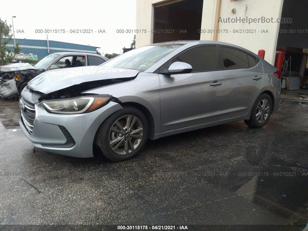 2017 Hyundai Elantra Se Gray vin: 5NPD84LF6HH128789