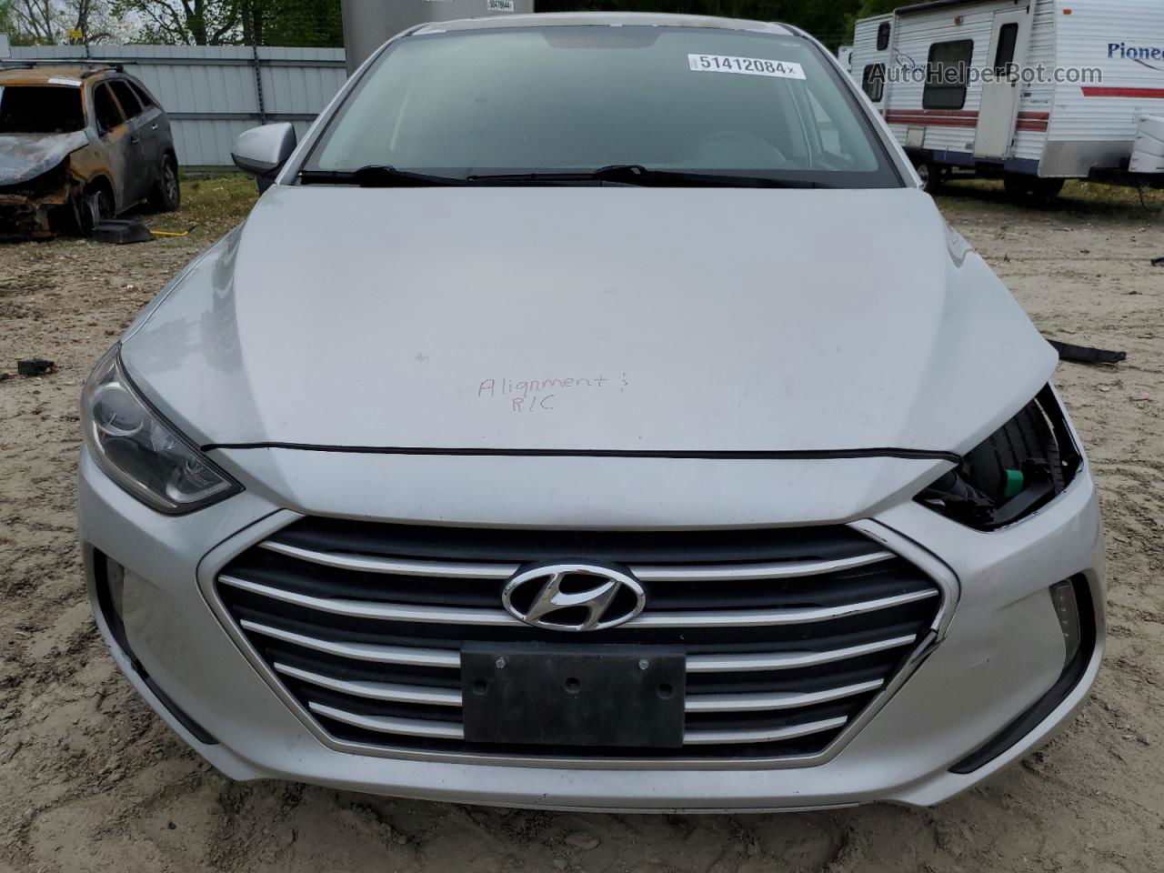 2017 Hyundai Elantra Se Silver vin: 5NPD84LF6HH180147