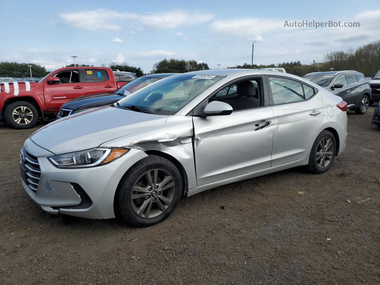 2017 Hyundai Elantra Se Silver vin: 5NPD84LF6HH186658