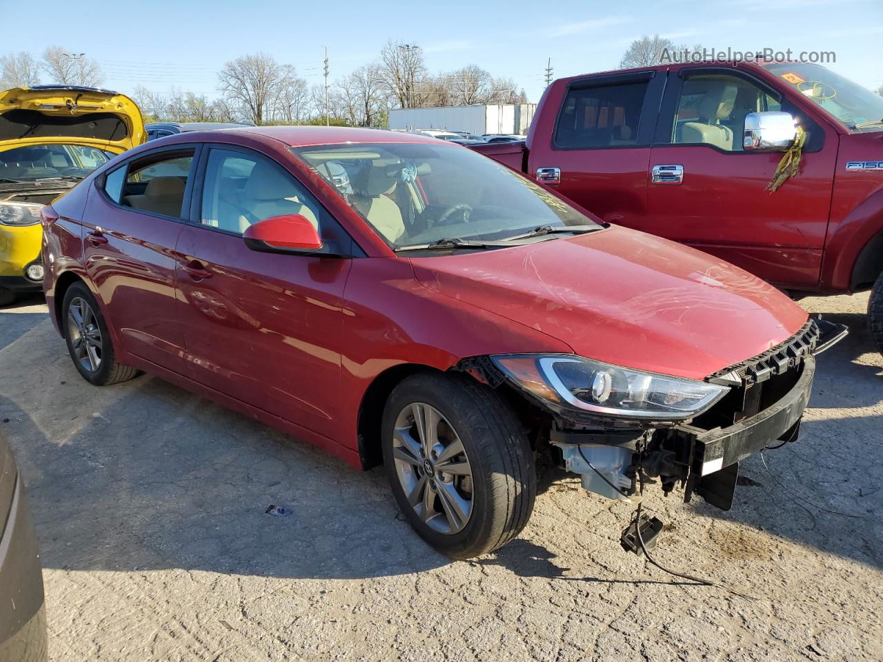 2017 Hyundai Elantra Se Red vin: 5NPD84LF6HH188586