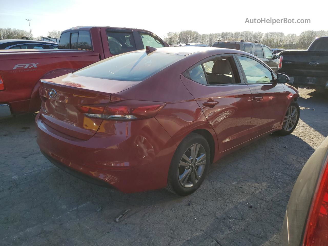 2017 Hyundai Elantra Se Красный vin: 5NPD84LF6HH188586