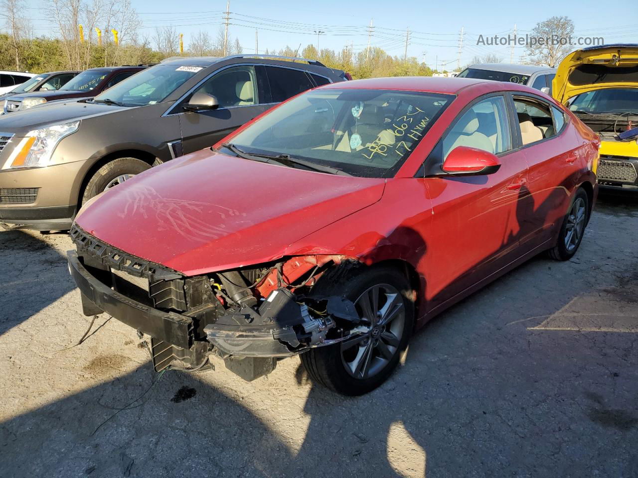 2017 Hyundai Elantra Se Red vin: 5NPD84LF6HH188586