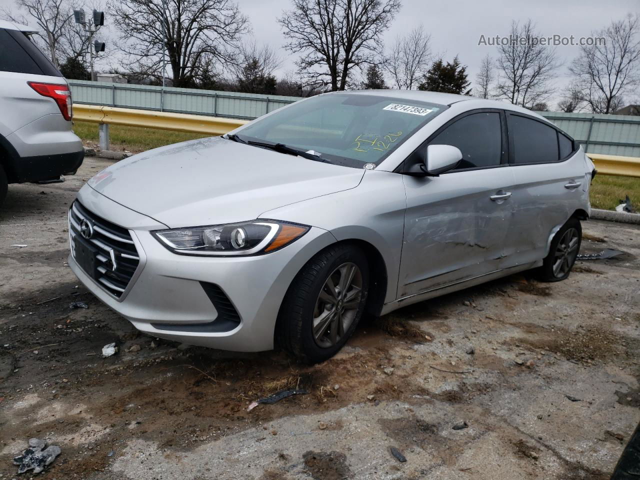 2018 Hyundai Elantra Sel Silver vin: 5NPD84LF6JH228378