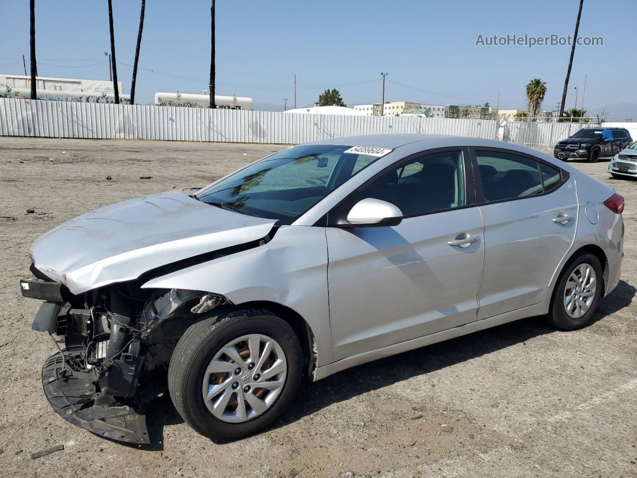 2018 Hyundai Elantra Sel Silver vin: 5NPD84LF6JH237498