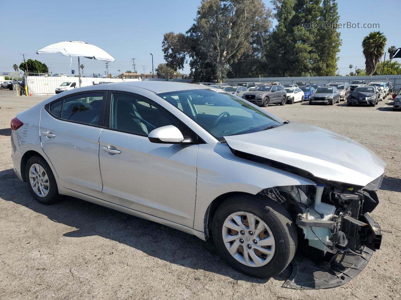 2018 Hyundai Elantra Sel Silver vin: 5NPD84LF6JH237498