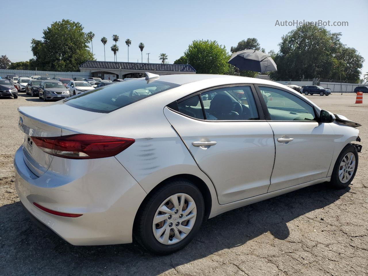 2018 Hyundai Elantra Sel Silver vin: 5NPD84LF6JH237498