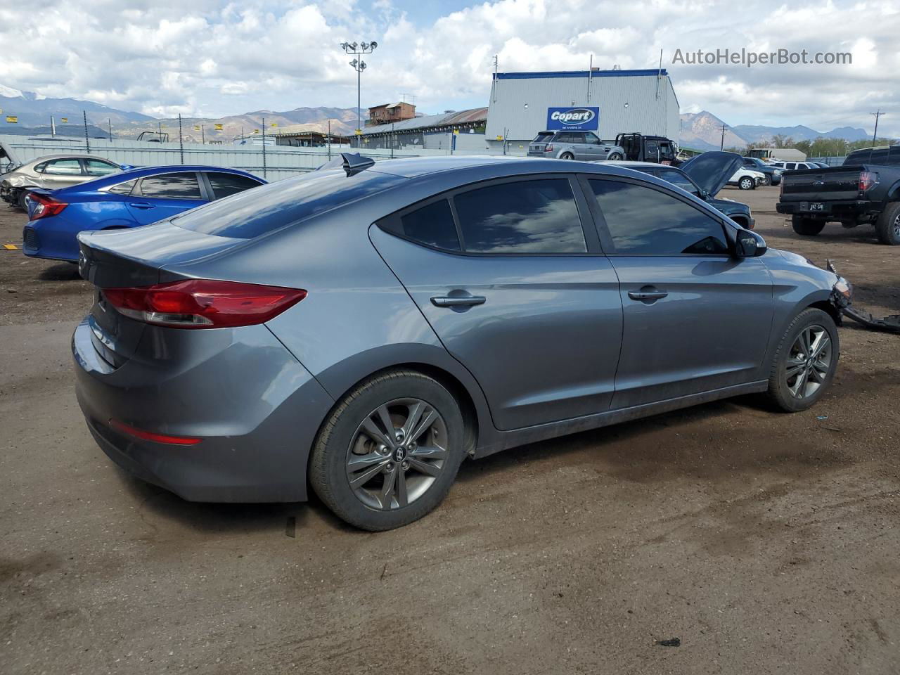 2018 Hyundai Elantra Sel Gray vin: 5NPD84LF6JH241227