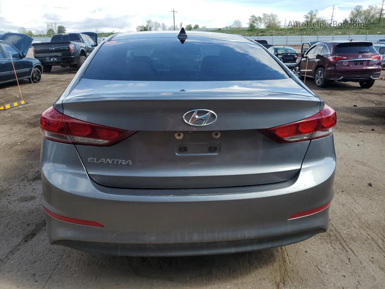 2018 Hyundai Elantra Sel Gray vin: 5NPD84LF6JH241227