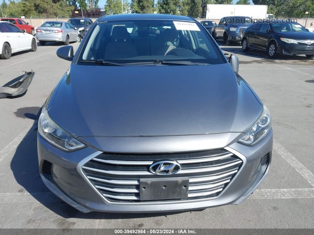 2018 Hyundai Elantra Sel Gray vin: 5NPD84LF6JH244614