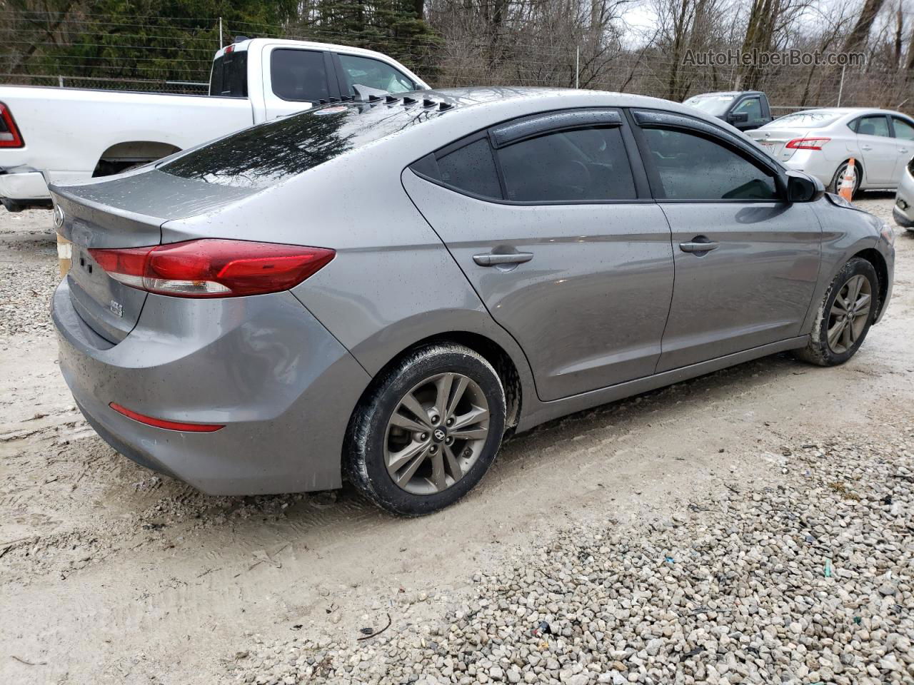 2018 Hyundai Elantra Sel Gray vin: 5NPD84LF6JH246539