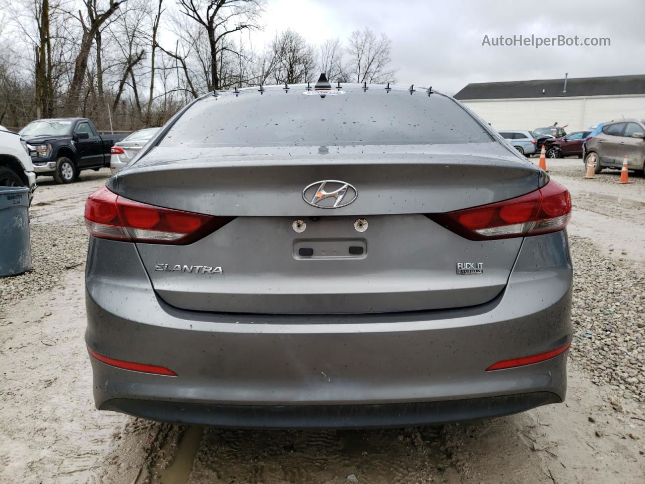 2018 Hyundai Elantra Sel Gray vin: 5NPD84LF6JH246539