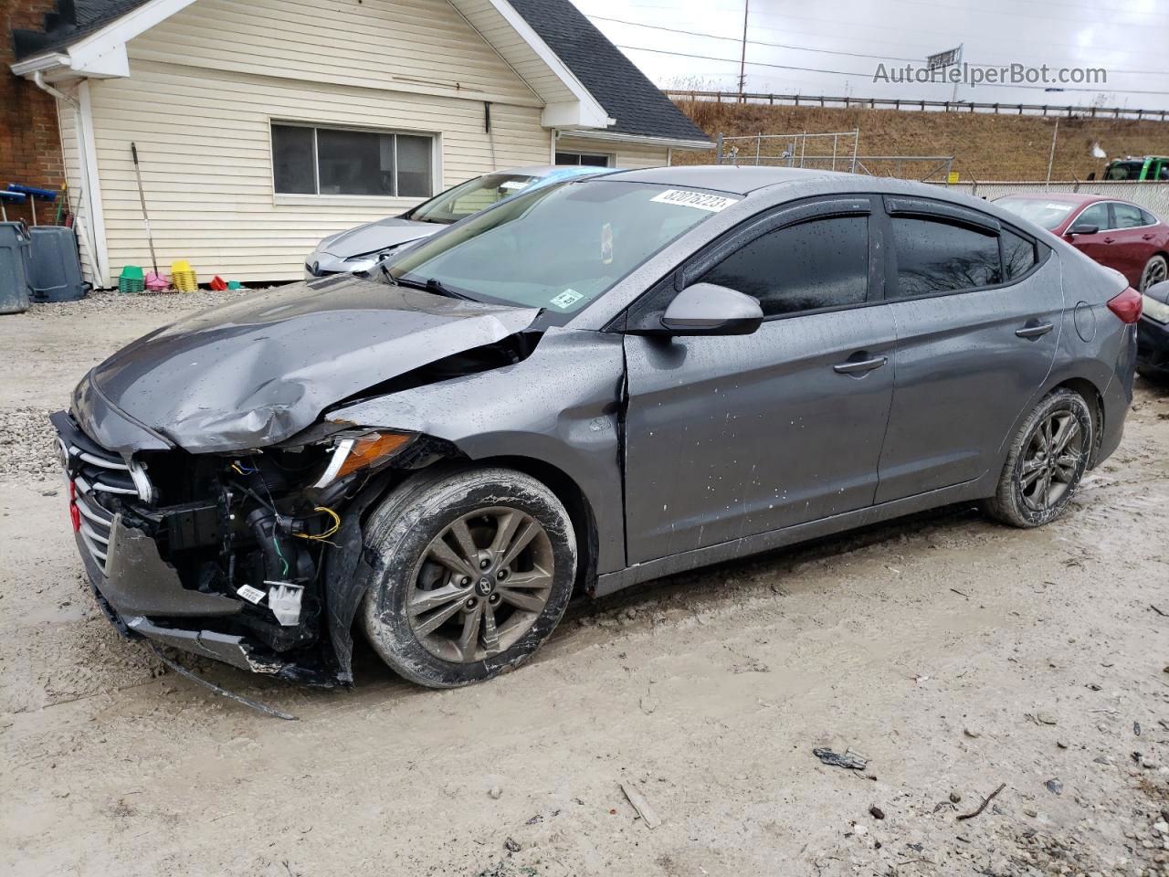 2018 Hyundai Elantra Sel Gray vin: 5NPD84LF6JH246539