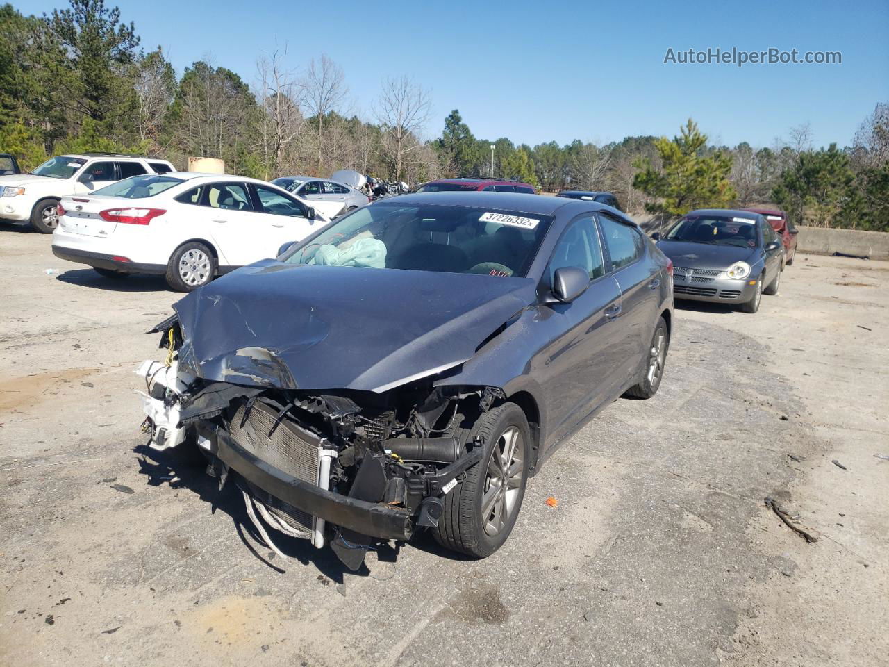 2018 Hyundai Elantra Sel Silver vin: 5NPD84LF6JH273272