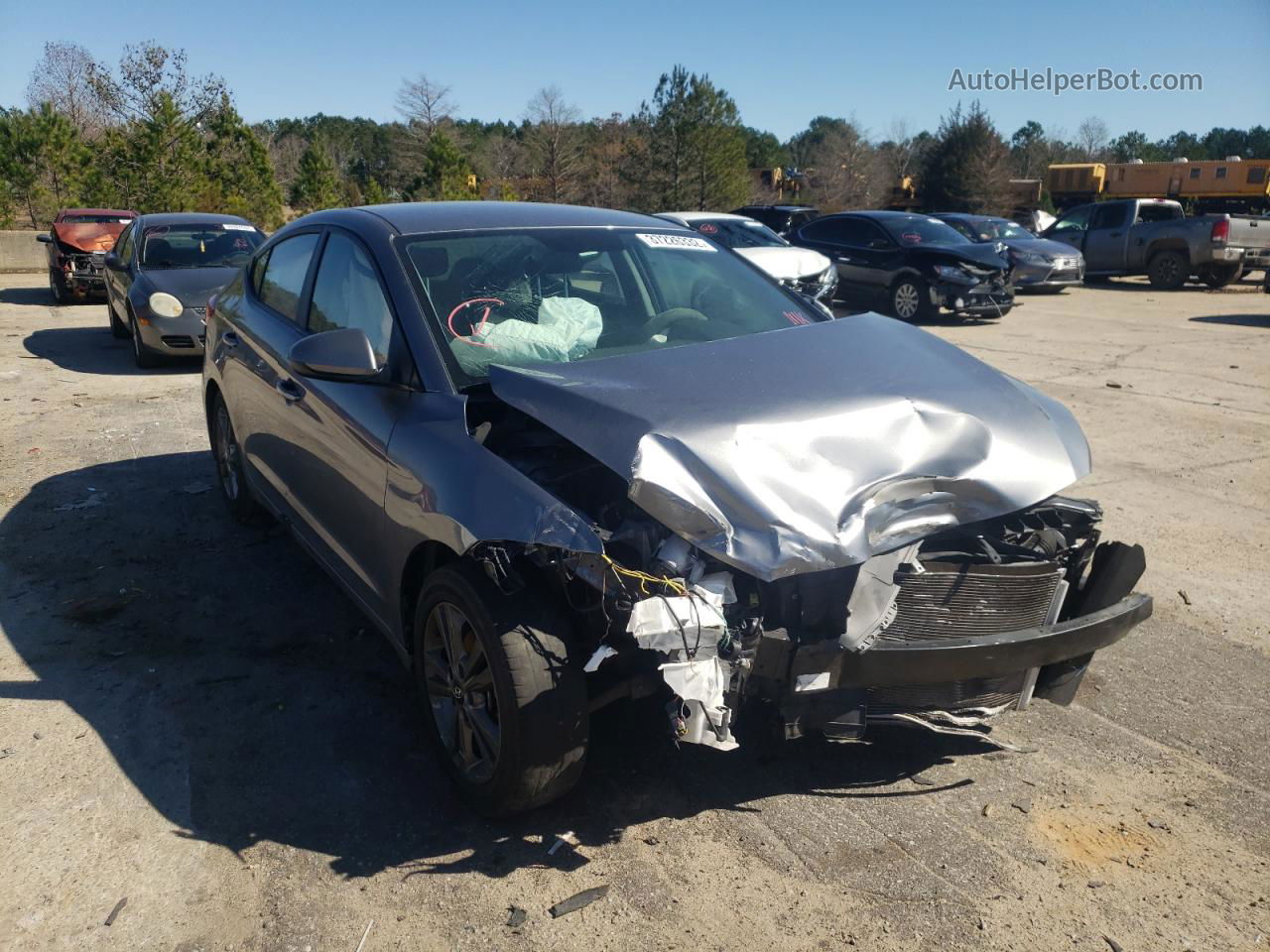 2018 Hyundai Elantra Sel Silver vin: 5NPD84LF6JH273272