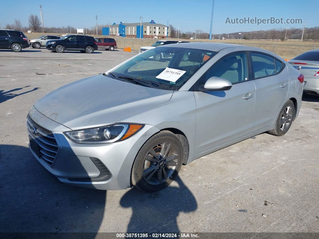 2018 Hyundai Elantra Sel Silver vin: 5NPD84LF6JH287978