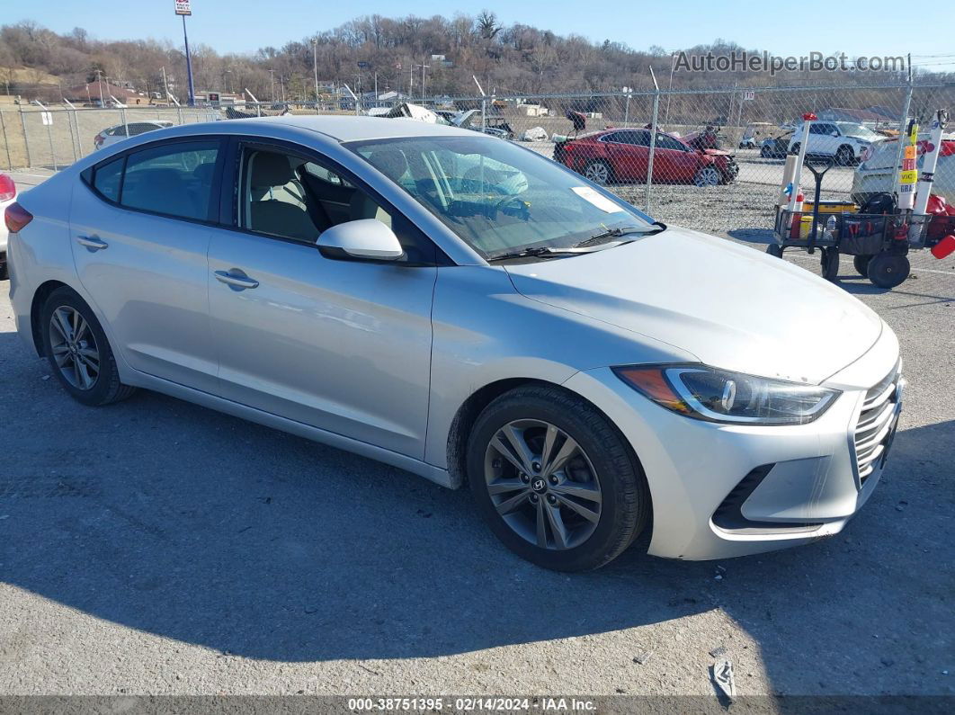 2018 Hyundai Elantra Sel Silver vin: 5NPD84LF6JH287978