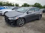 2018 Hyundai Elantra Sel Gray vin: 5NPD84LF6JH290833