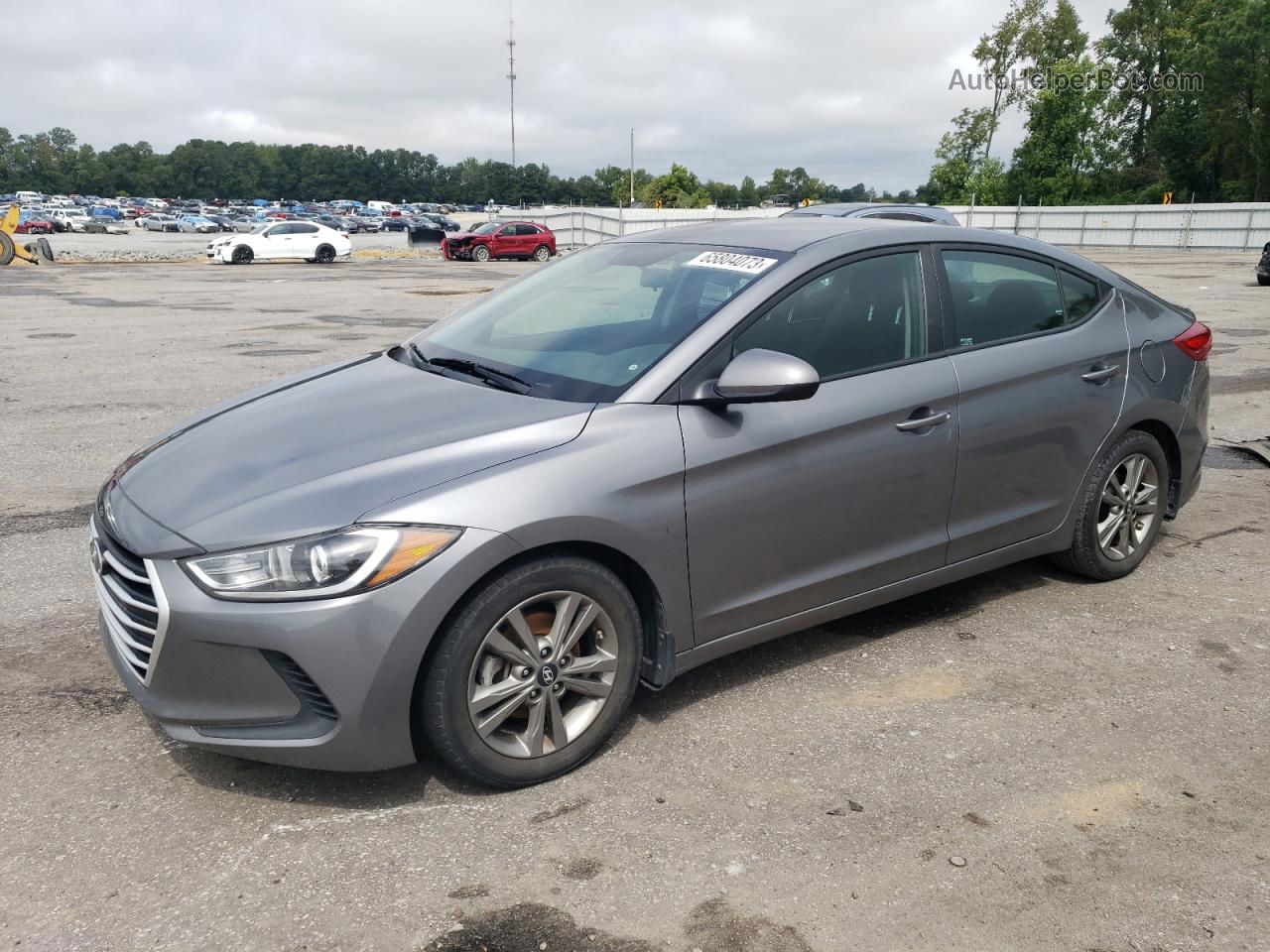 2018 Hyundai Elantra Sel Gray vin: 5NPD84LF6JH312524