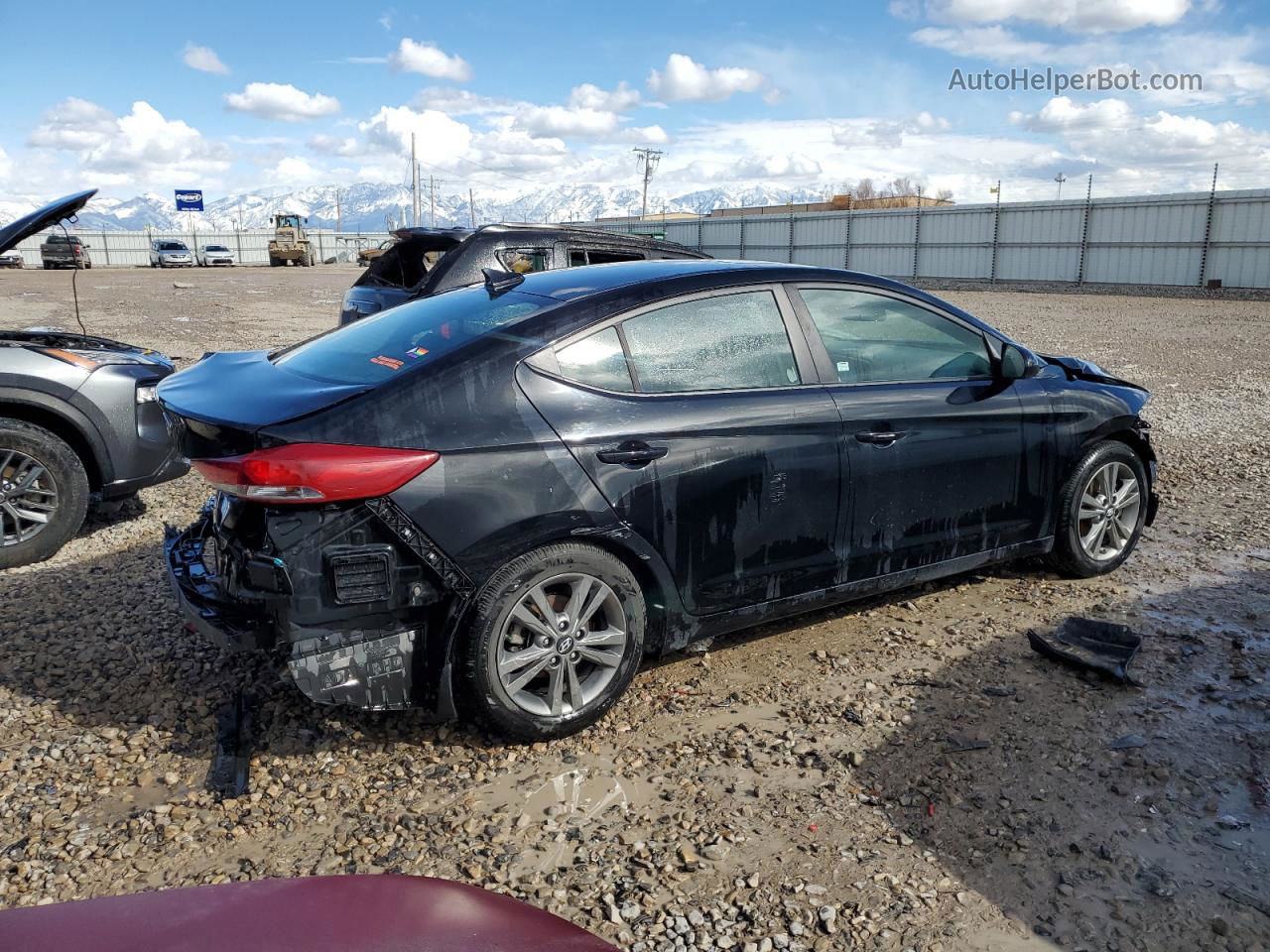 2018 Hyundai Elantra Sel Black vin: 5NPD84LF6JH343790