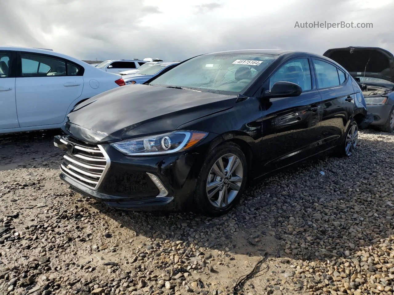 2018 Hyundai Elantra Sel Black vin: 5NPD84LF6JH343790