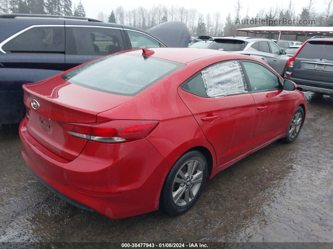 2018 Hyundai Elantra Sel Red vin: 5NPD84LF6JH348925