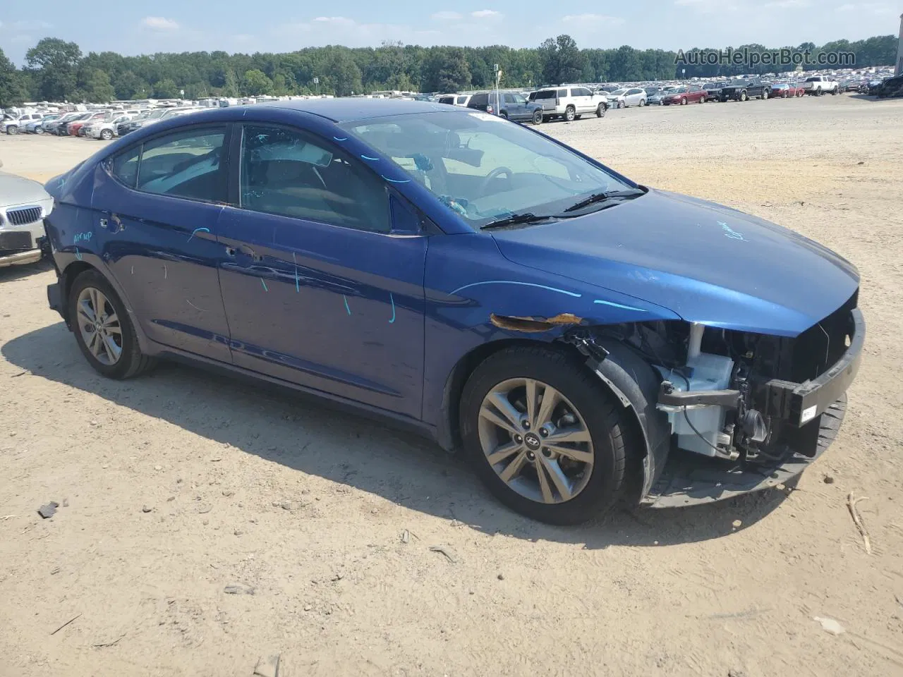 2018 Hyundai Elantra Sel Blue vin: 5NPD84LF6JH355647