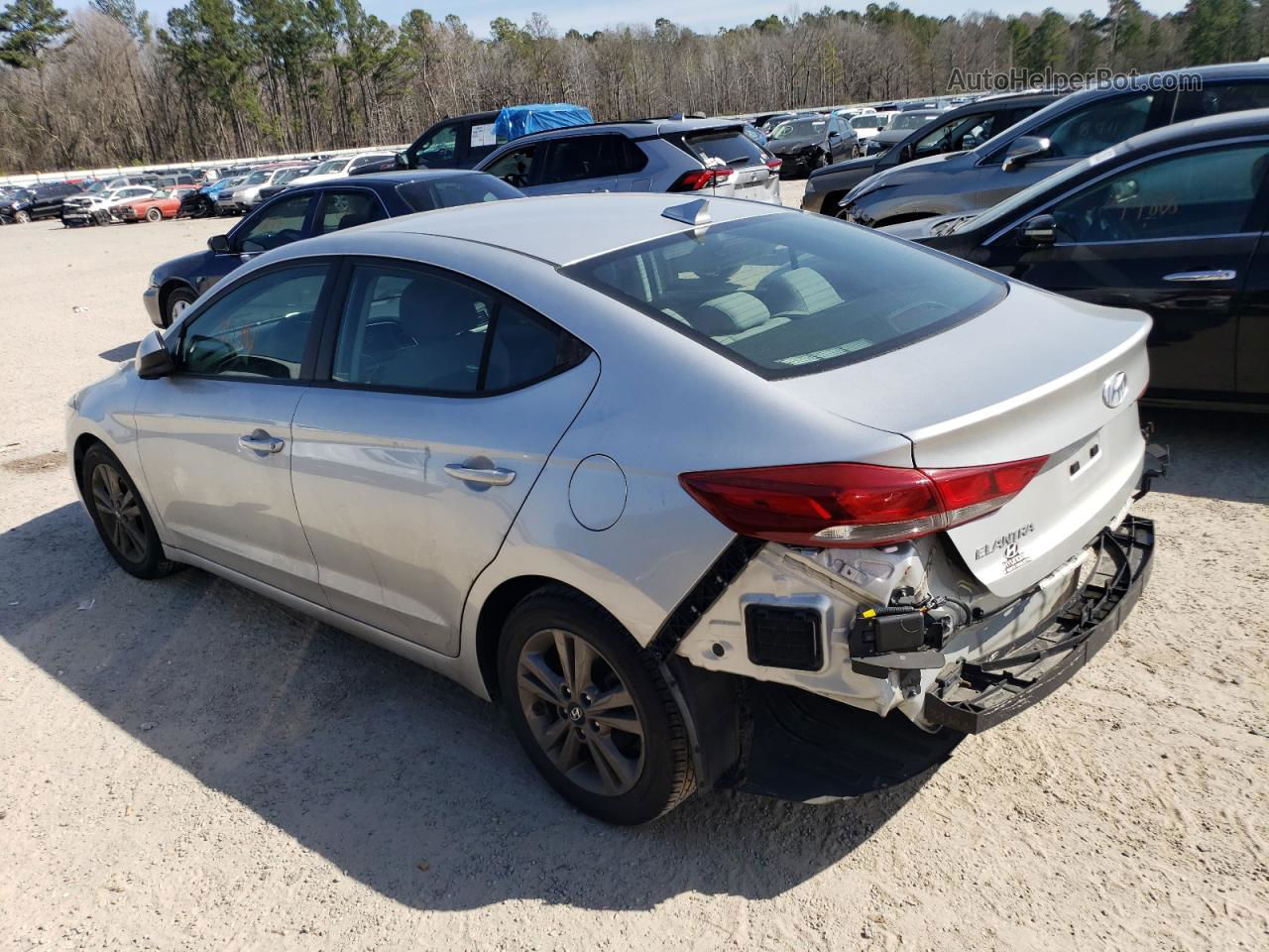 2018 Hyundai Elantra Sel Silver vin: 5NPD84LF6JH394688