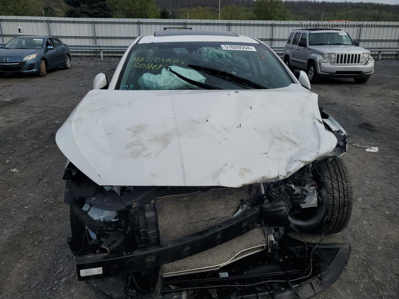 2019 Hyundai Elantra Sel White vin: 5NPD84LF6KH415685