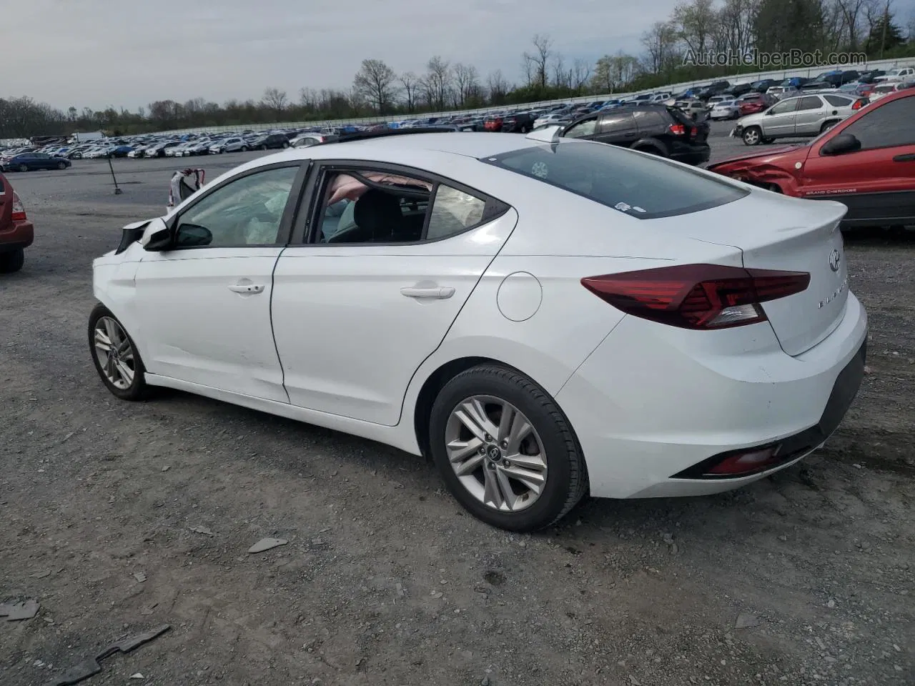 2019 Hyundai Elantra Sel White vin: 5NPD84LF6KH415685