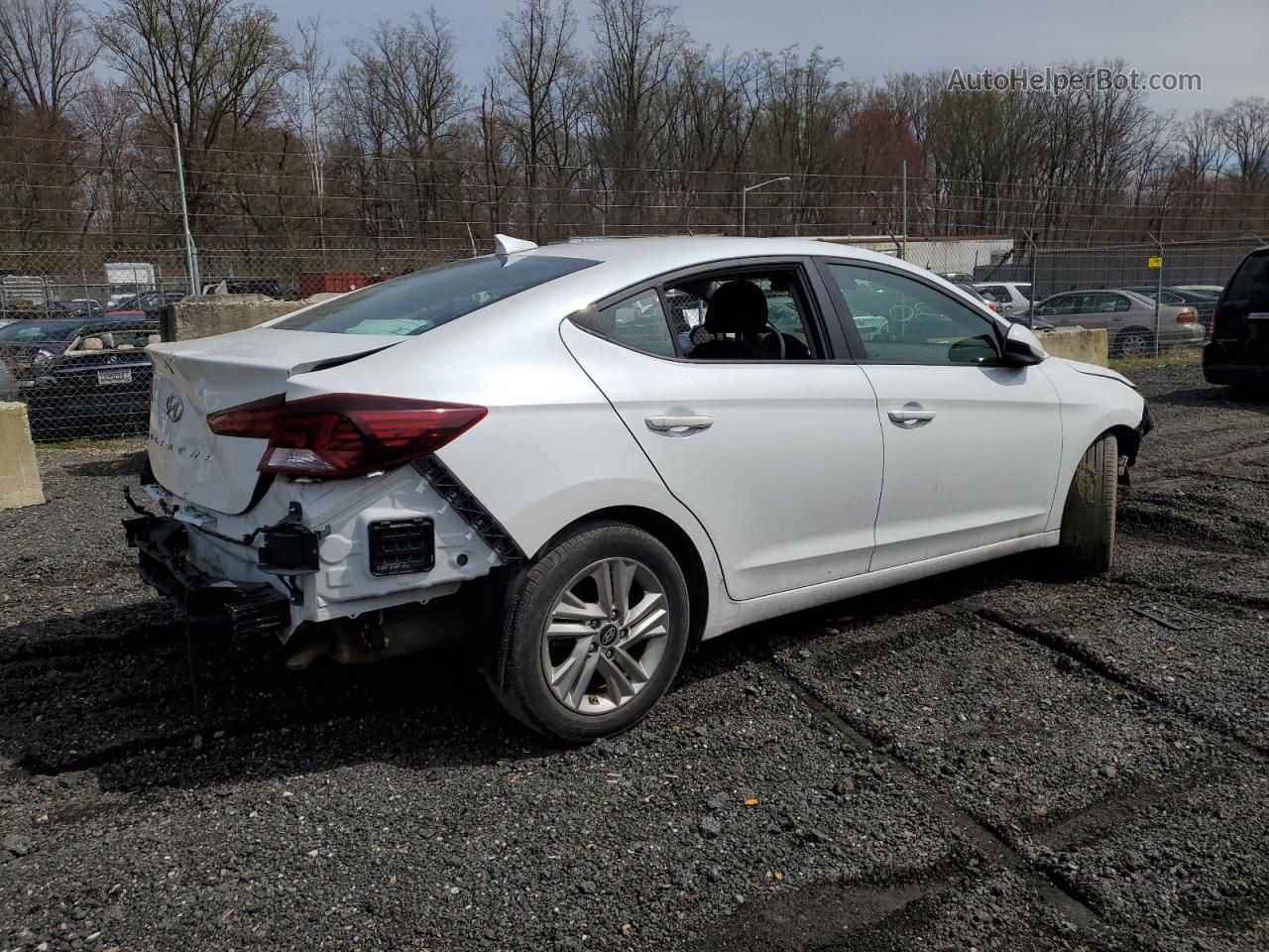 2019 Hyundai Elantra Sel White vin: 5NPD84LF6KH418294