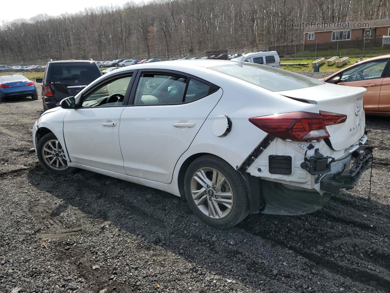 2019 Hyundai Elantra Sel White vin: 5NPD84LF6KH418294