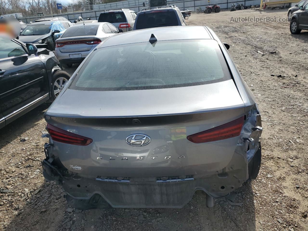 2019 Hyundai Elantra Sel Gray vin: 5NPD84LF6KH451358