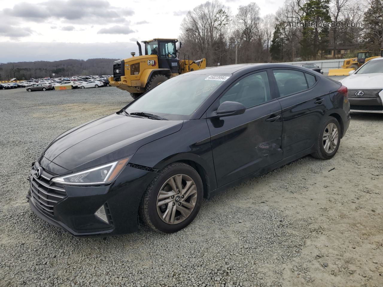 2019 Hyundai Elantra Sel Черный vin: 5NPD84LF6KH481069