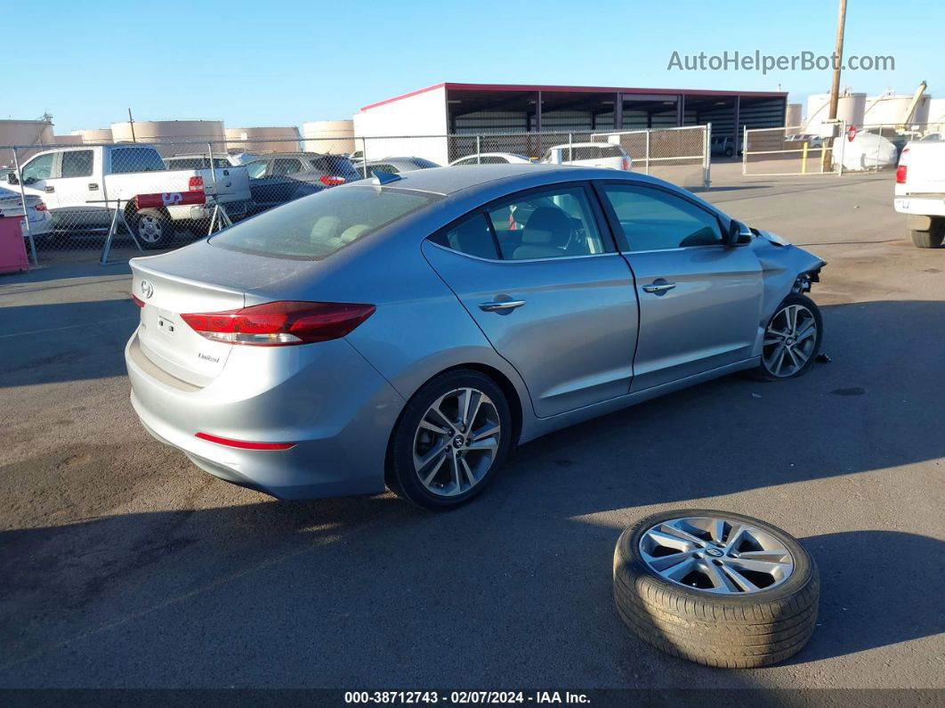 2017 Hyundai Elantra Limited Silver vin: 5NPD84LF7HH083880