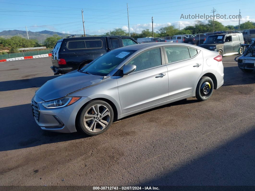 2017 Hyundai Elantra Limited Silver vin: 5NPD84LF7HH083880